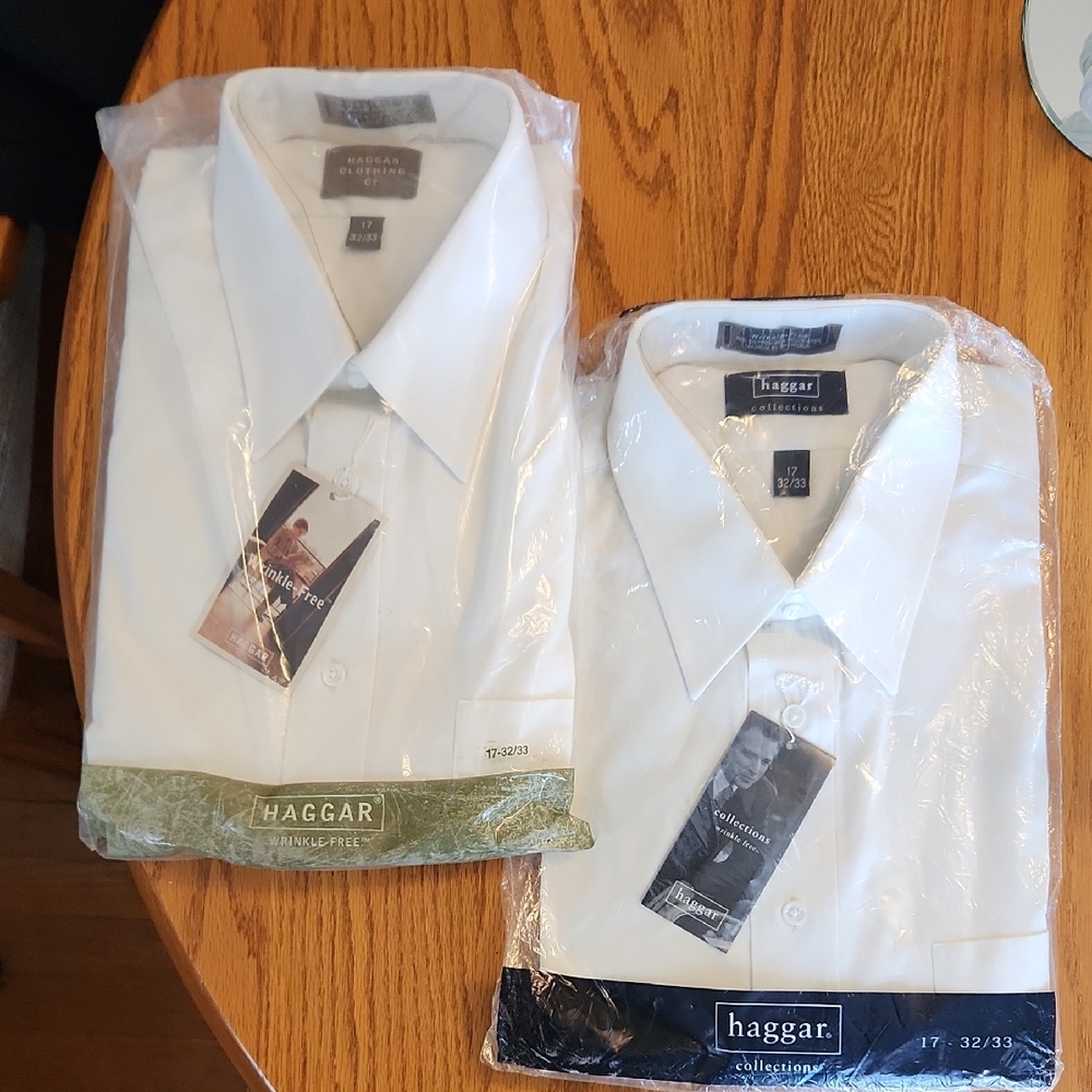 Haggar Men's Classic White Dress Shirts
